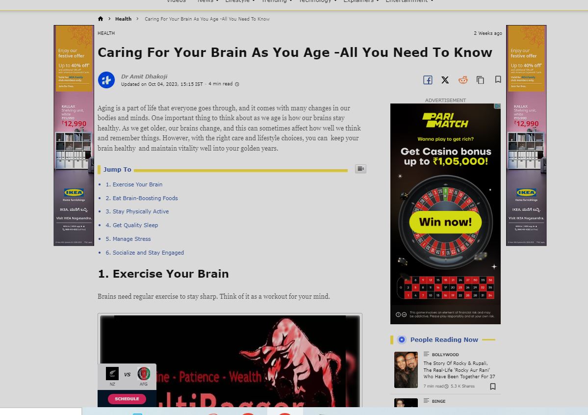 Caring for your brain as you age