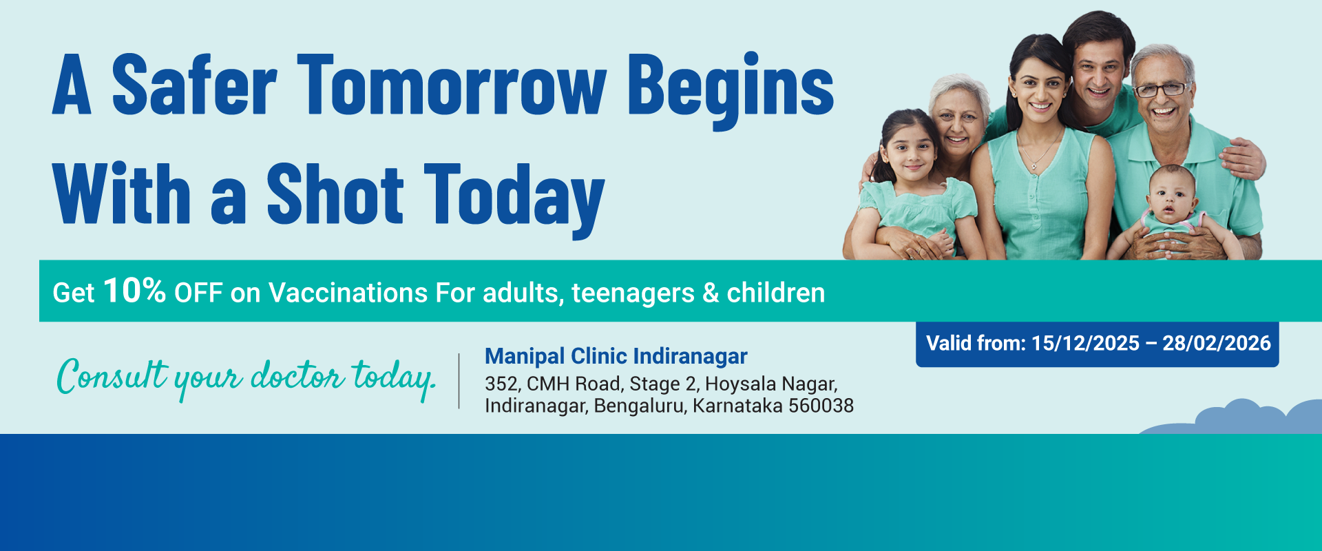 Vaccinations at Manipal Clinics Indiranagar