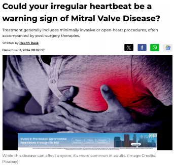 Could your irregular heartbeat be a warning sign of Mitral Valve Disease?