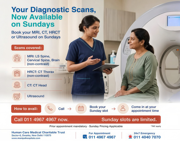 Get your diagnosis in Manipal Hospital Delhi 
