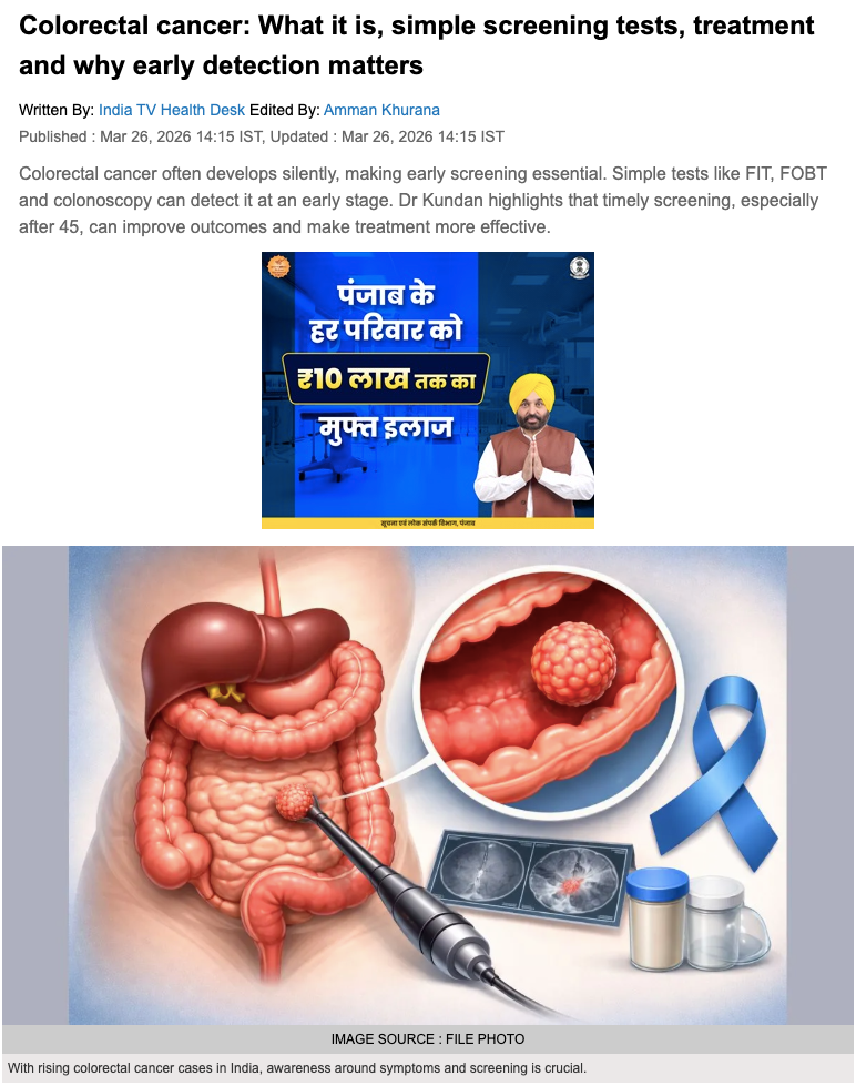 Colorectal cancer: What it is, simple screening tests, treatment and why early detection matters