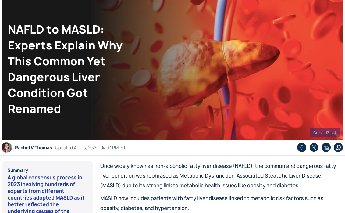 NAFLD to MASLD: Experts Explain Why This Common Yet Dangerous Liver Condition Got Renamed
