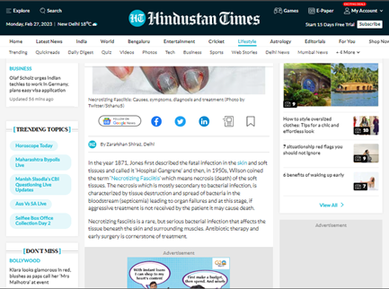 Dr. Jagannath Kulkarni on Hindustan Times 