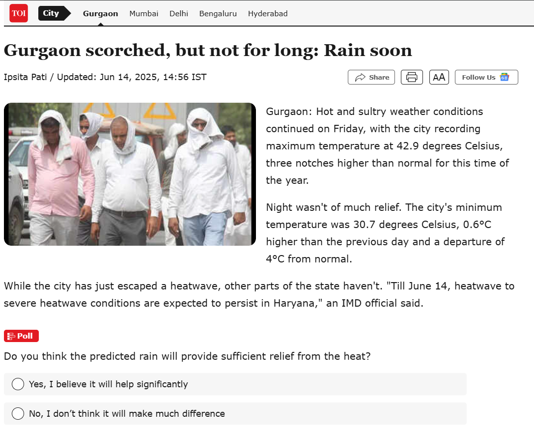 City scorched, but not for long: Rain soon