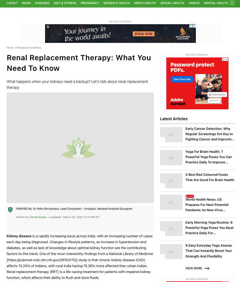 Renal Replacement Therapy: What You Need To Know