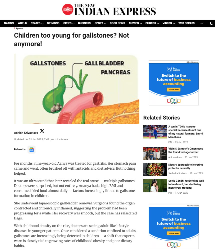 Children too young for gallstones? Not anymore!