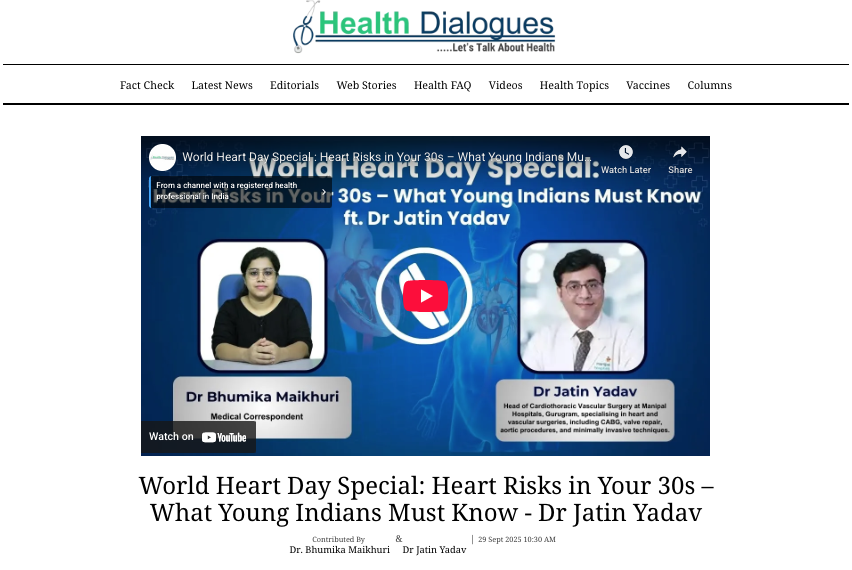 World Heart Day Special: Heart Risks in Your 30s