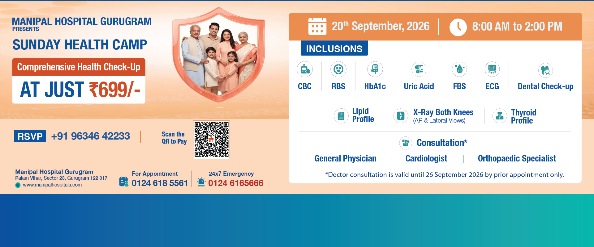 Sunday Health Camp | Manipal Hospital Gurugram