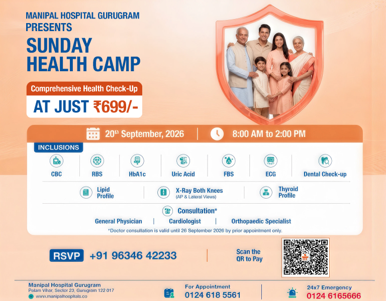 Sunday Health Camp | Manipal Hospital Gurugram