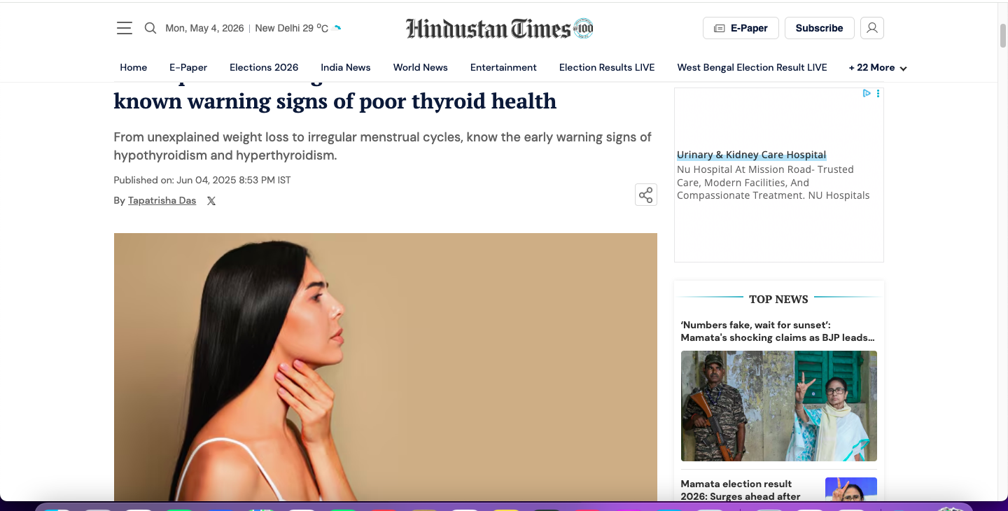 Constipation to weight loss: Doctor shares lesser-known warning signs of poor thyroid health