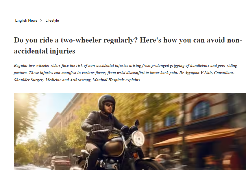 Avoid non-accidental injuries while two wheeler riding