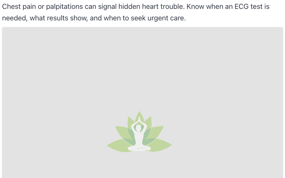 ECG Test For Chest Pain And Palpitations