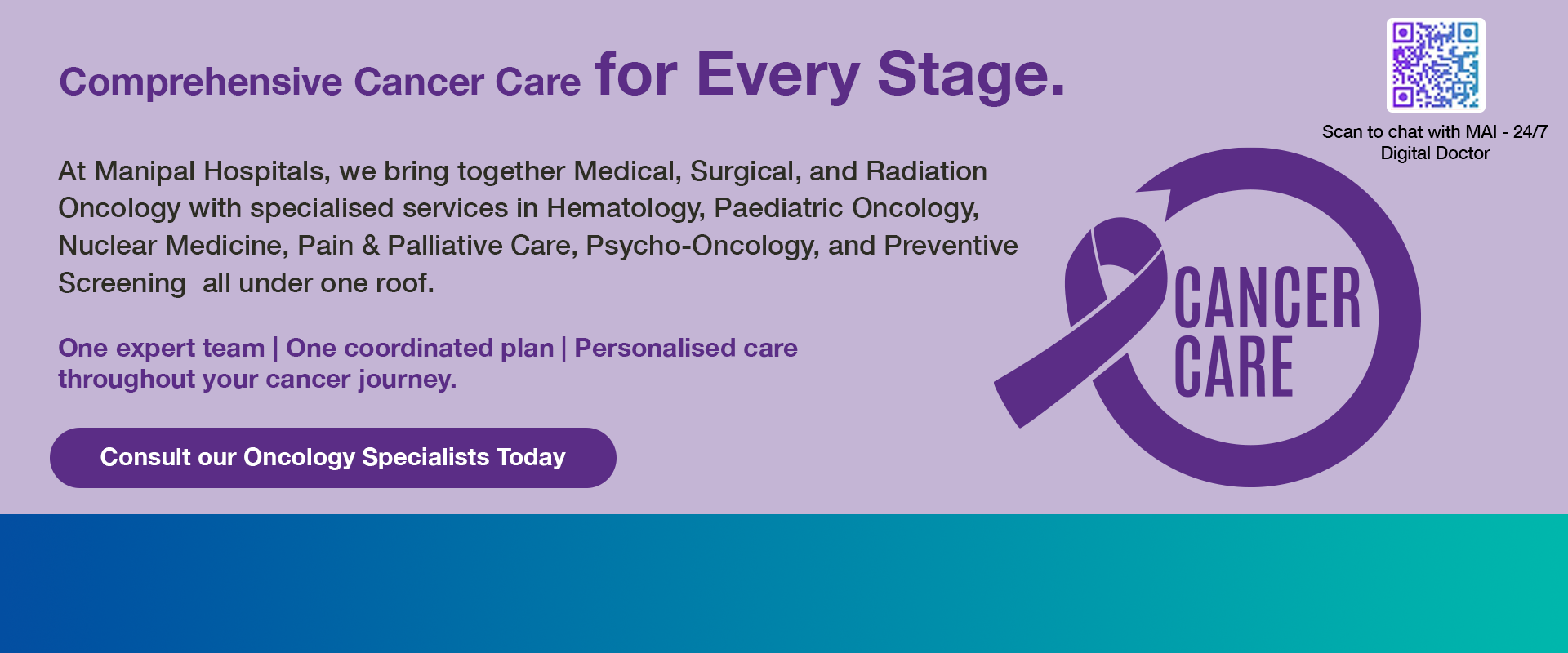 Get best treatments for cancer care at Manipal Hospital Kanakapura Road