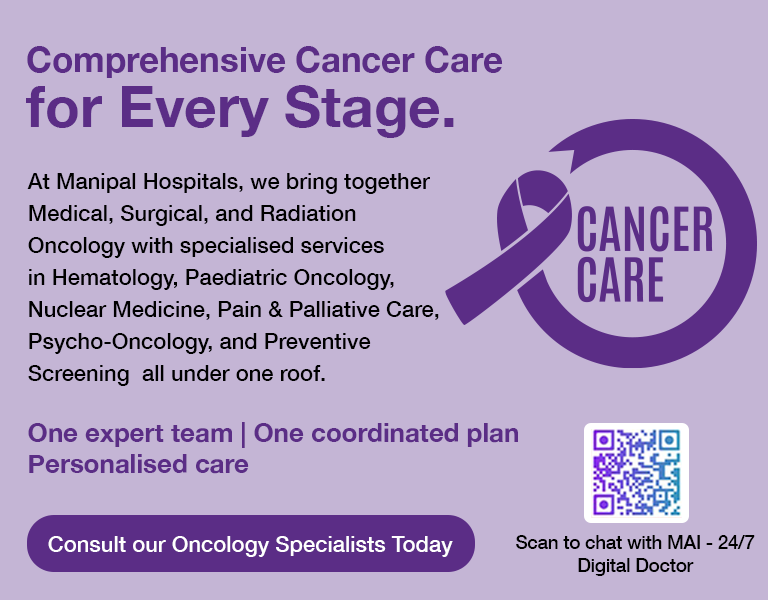 Get best treatments for cancer care at Manipal Hospital Kanakapura Road