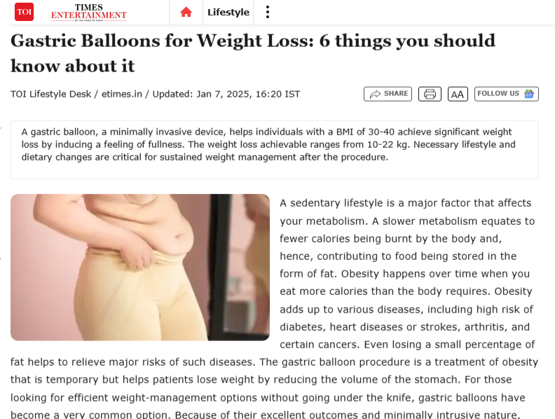 Gastric Balloons for weight loss: 6 Things you should know about it