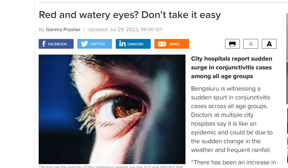 Red and watery eyes
