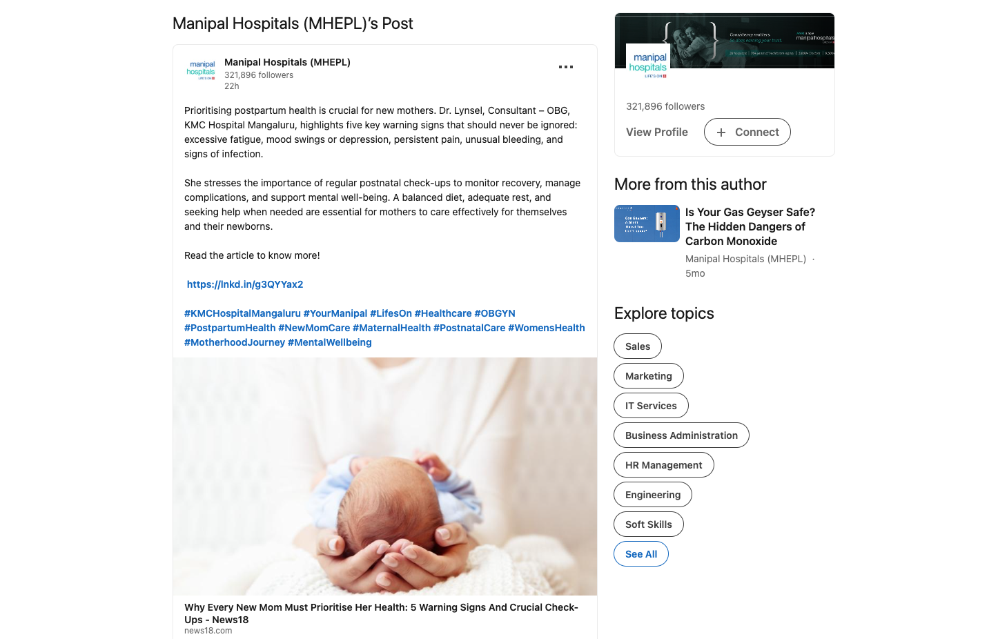 KMC Hospital Mangalore | Dr. Lynsel | postpartum health