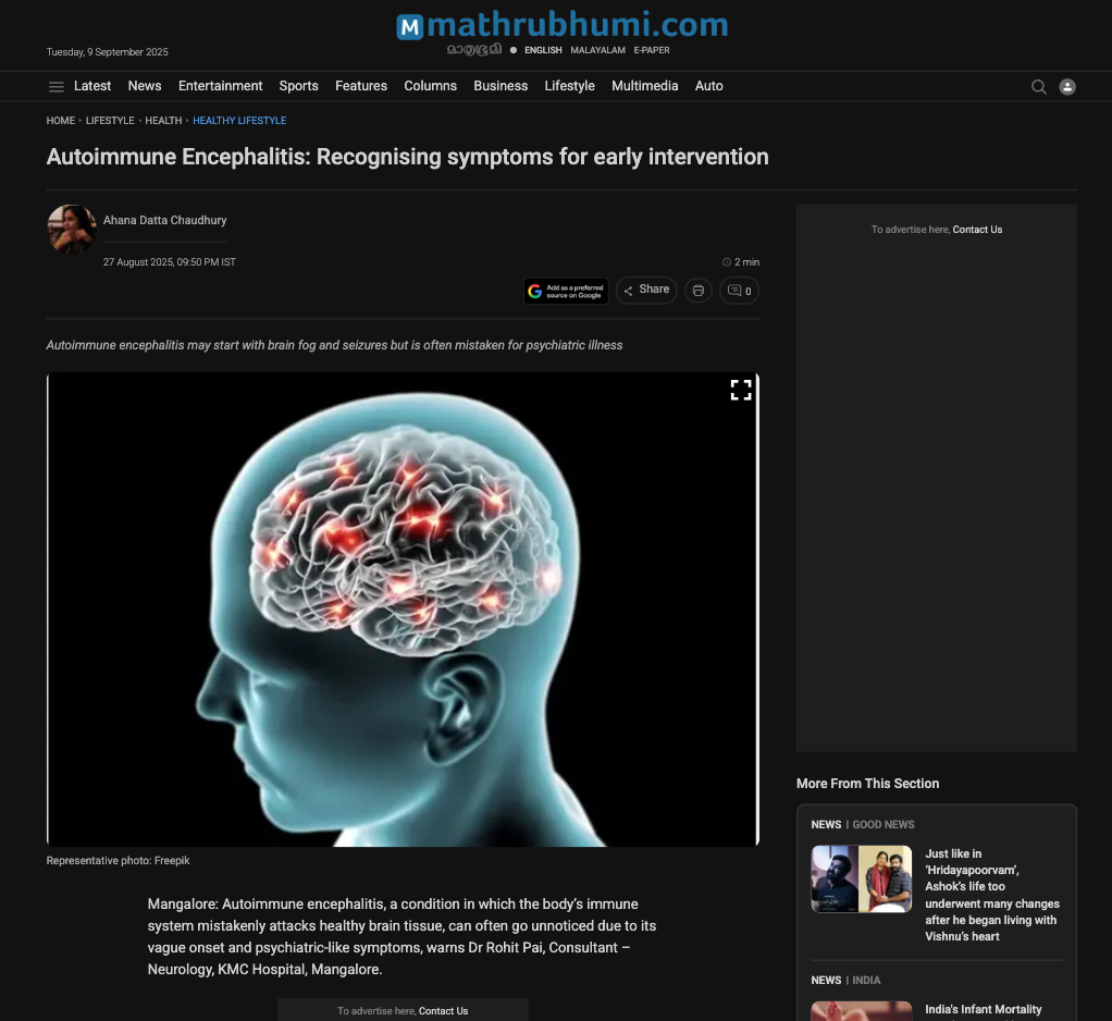Autoimmune Encephalitis: Recognising symptoms for early intervention