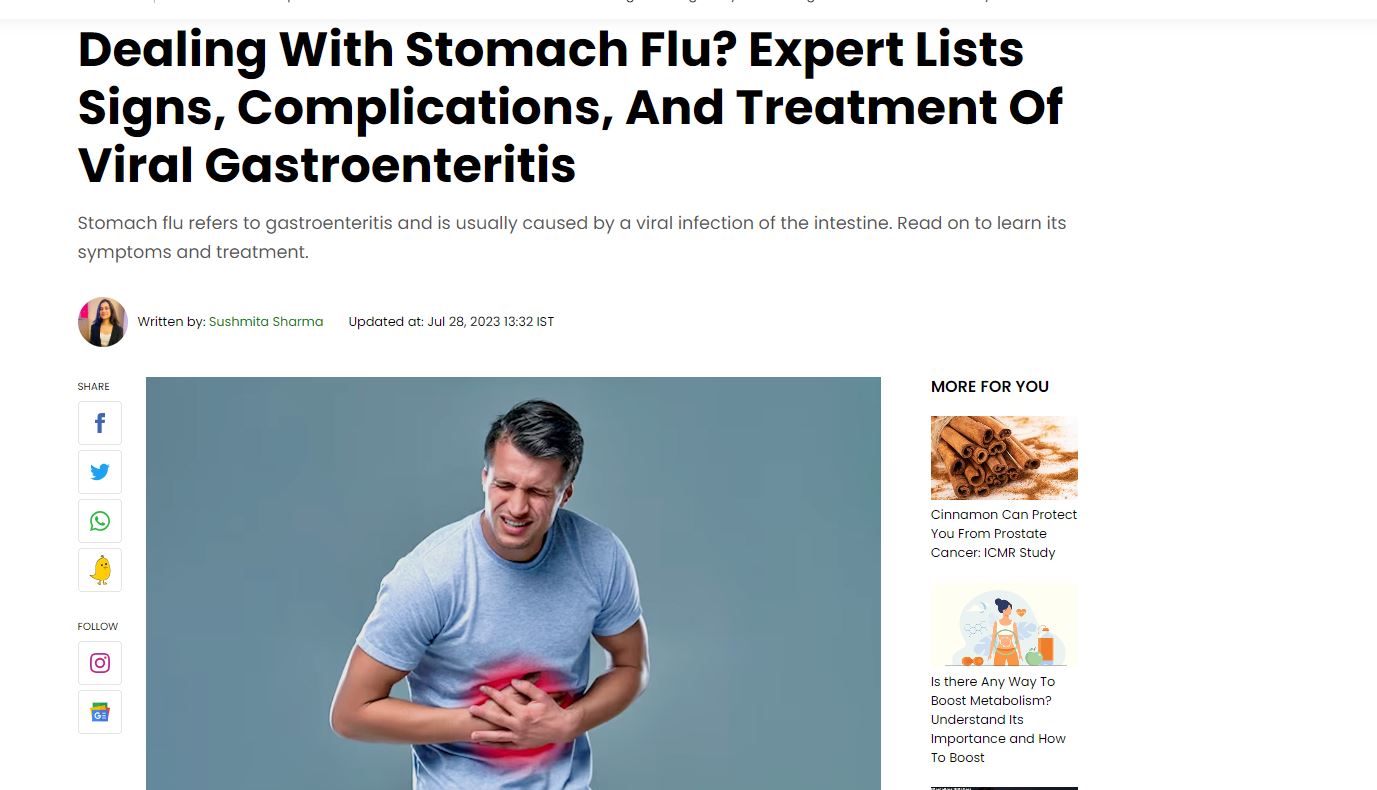 Dealing With Stomach Flu