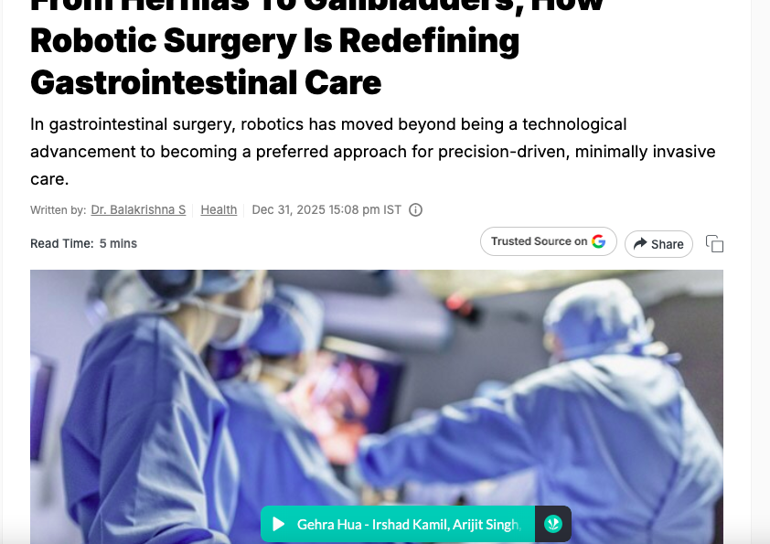 From Hernias To Gallbladders, How Robotic Surgery Is Redefining Gastrointestinal Care