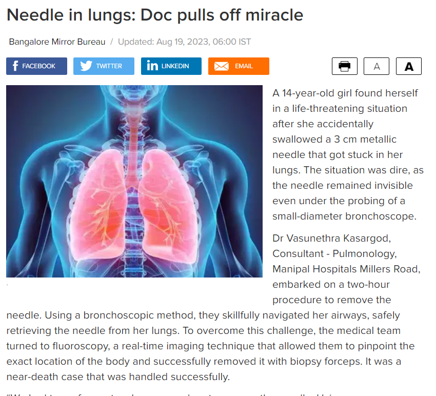 Pulmonologist in Bangalore