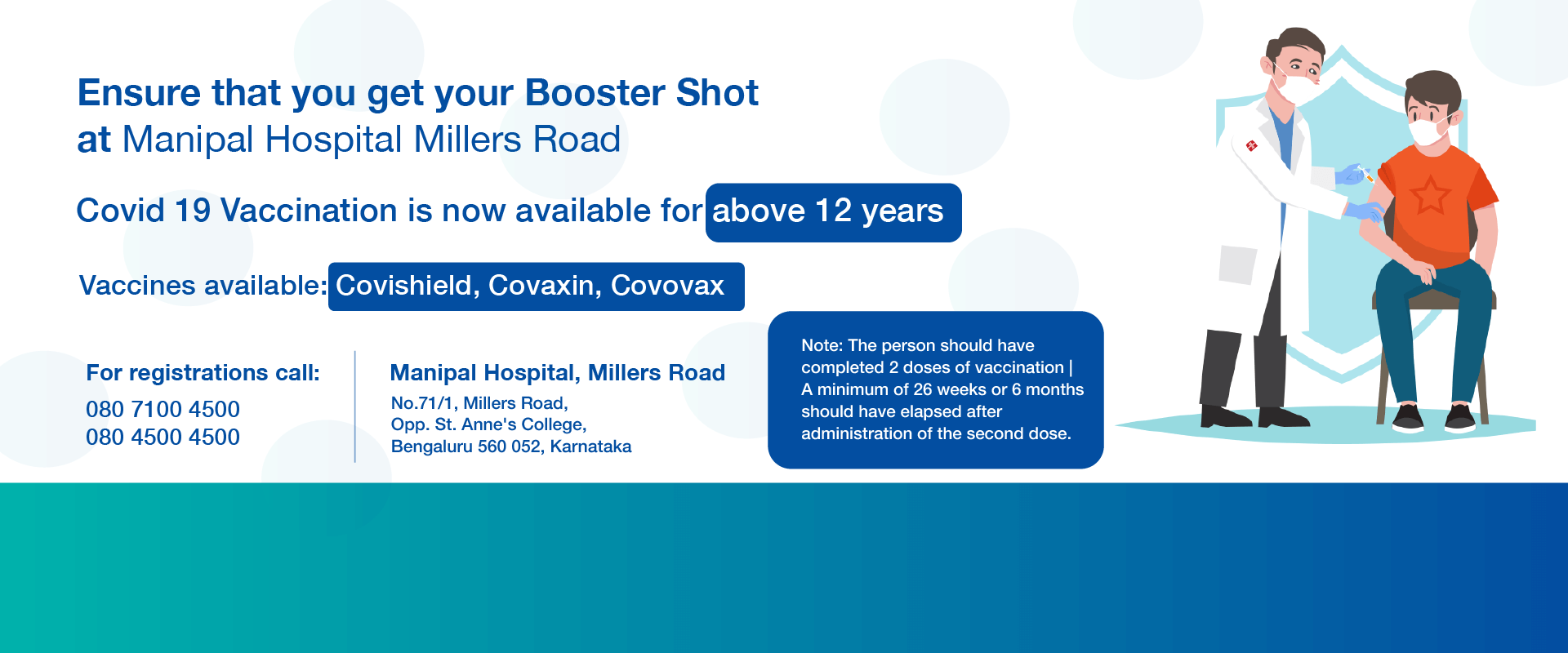Covid Vaccination in Millers Road, Bangalore