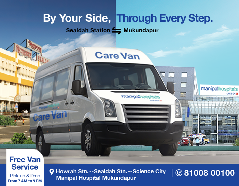 Free van service from Sealdah to Manipal Hospital Mukundapu