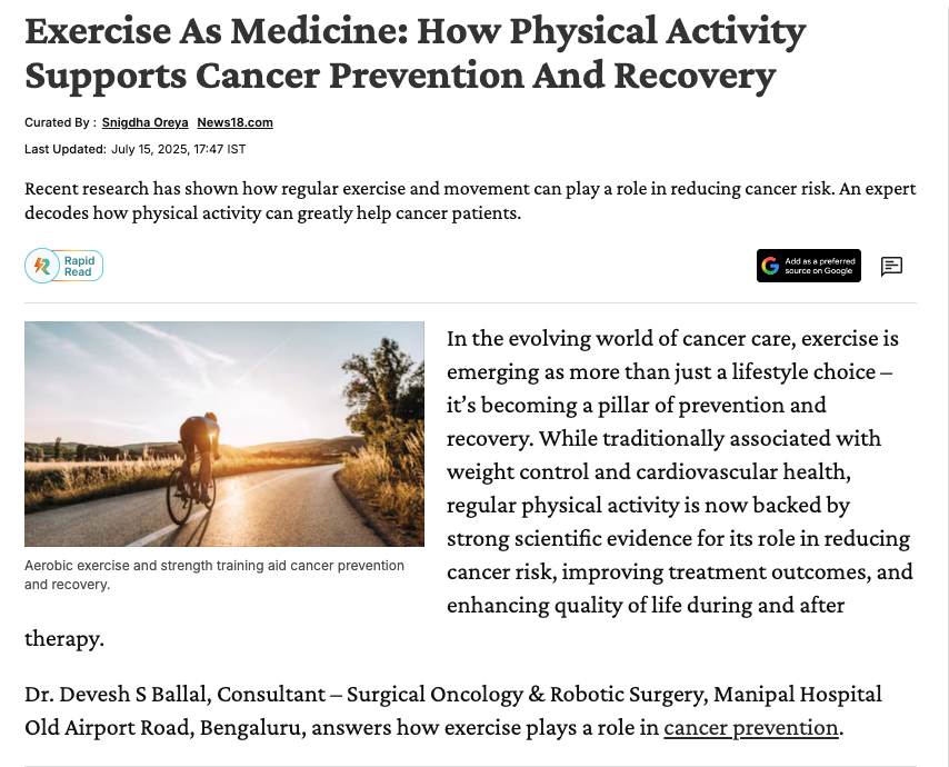 Exercise As Medicine
