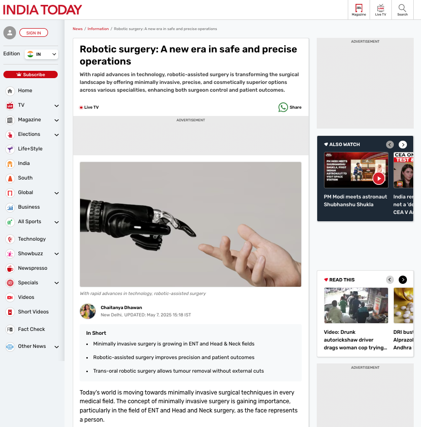 Robotic surgery: A new era in safe and precise operations