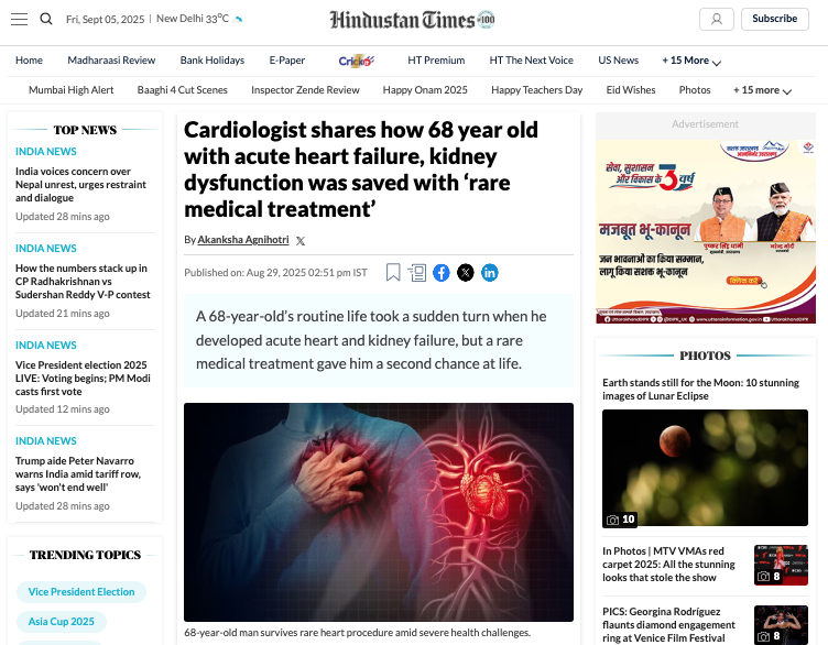 Cardiologist shares how 68 68-year-old with acute heart failure