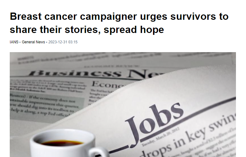 Breast cancer campaigner urges survivors to share their stories