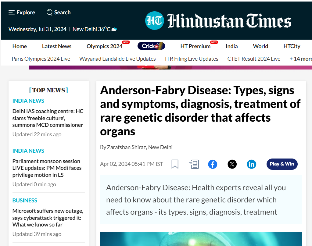 Dr. Mitesh Shetty on Anderson-Fabry Disease:
