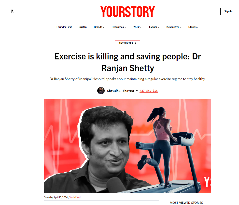 Dr. Ranjan Shetty on Exercise is killing and saving people