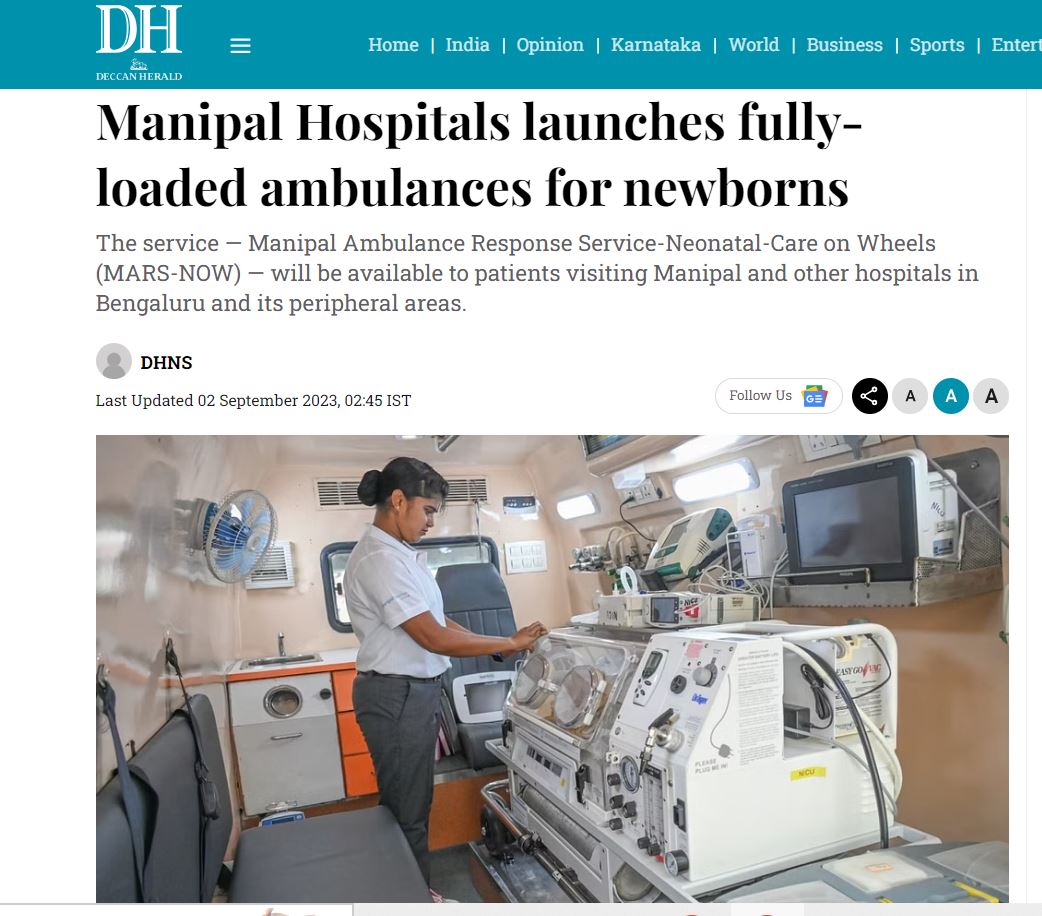 Manipal Hospitals launches MARS-NOW