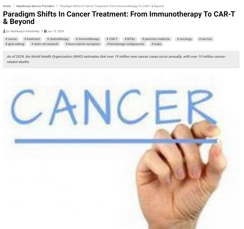 Paradigm Shifts In Cancer Treatment