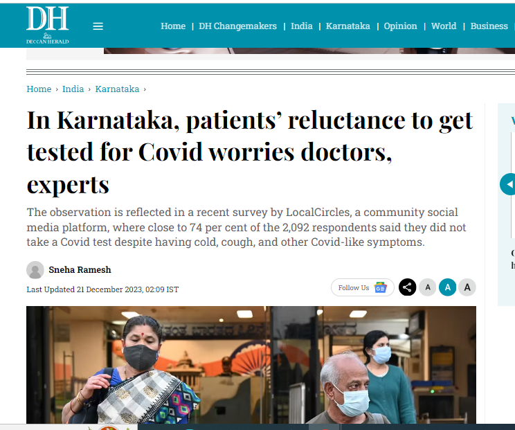 Patients reluctant to get tested for Covid