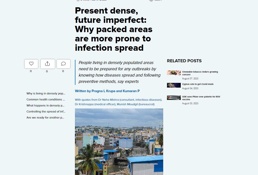 Why packed areas are more prone to infection spread