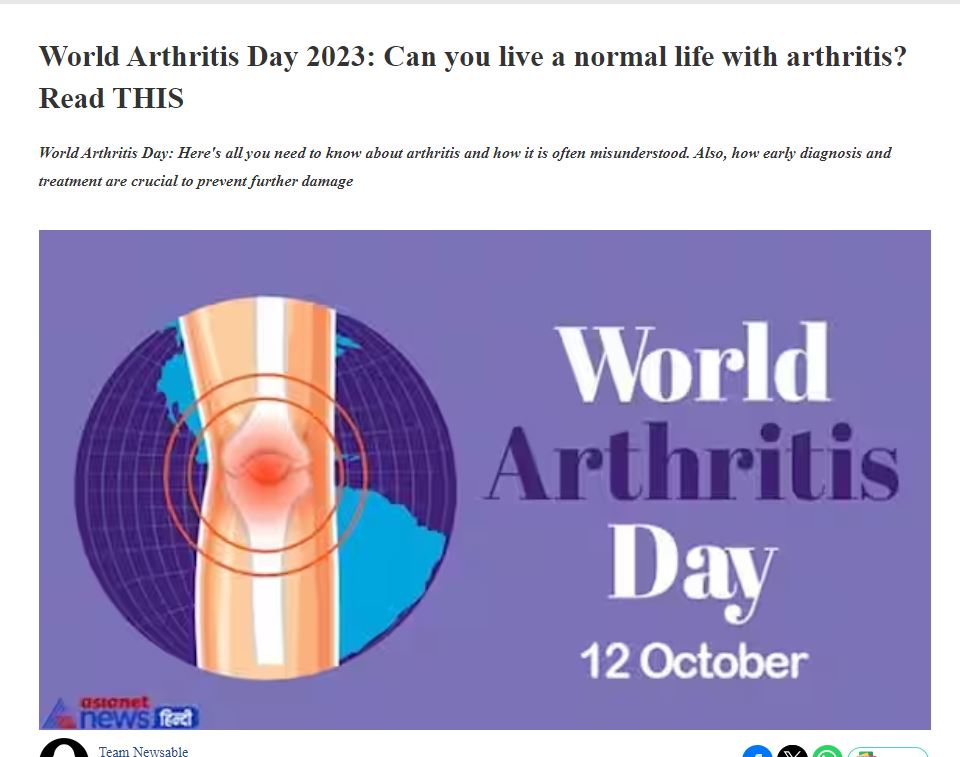 World Arthritis Day 2023