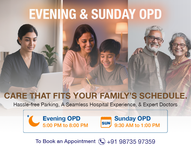 Dedicated doctors at Manipal Hospital Old Airport Road offering convenient Sunday and Evening OPD slots for accessible healthcare.