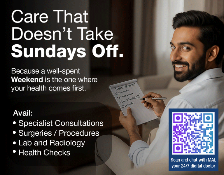 Dedicated doctors at Manipal Hospitals Old Airport Road offering convenient Sunday and Evening OPD slots for accessible healthcare.