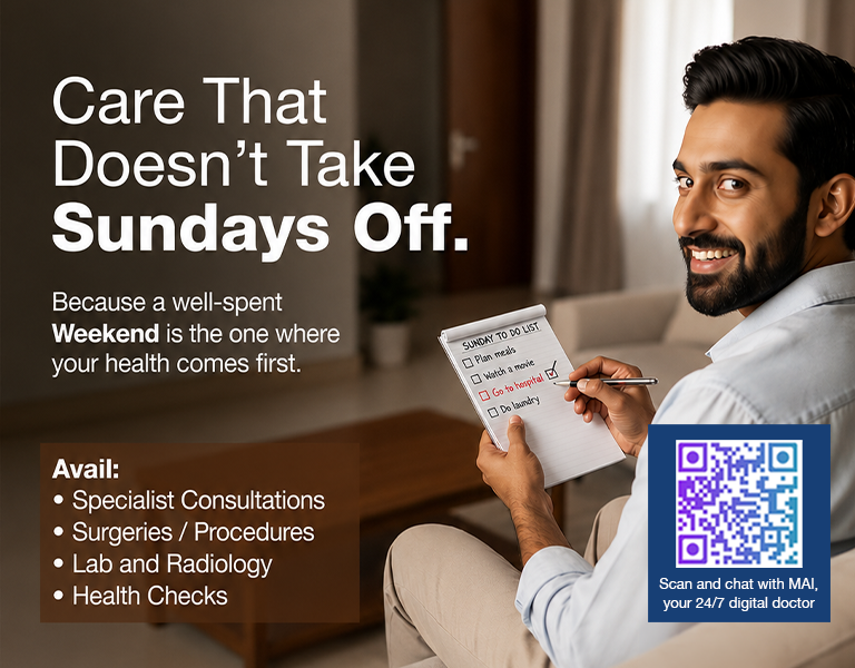Sunday OPD at Manipal Hospitals Old Airport Road