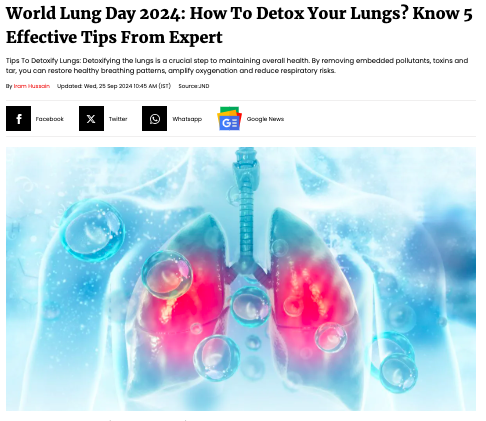 Dr. Suhas H S on How to detox your lungs? Experts list 5 effective tips