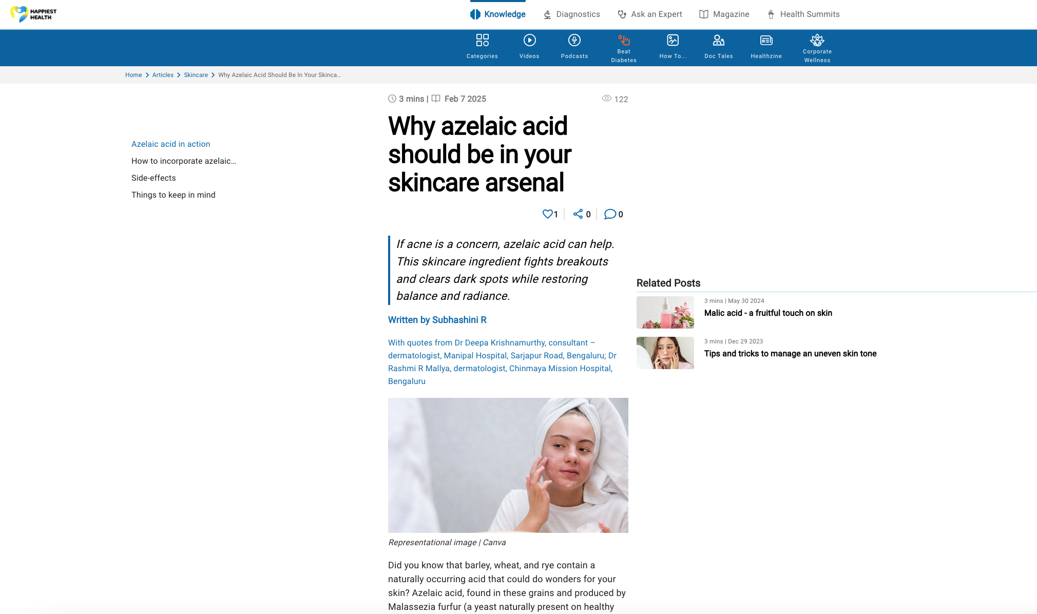 Dr. Deepa Krishnamurthy on Why azelaic acid should be in your skincare arsenal