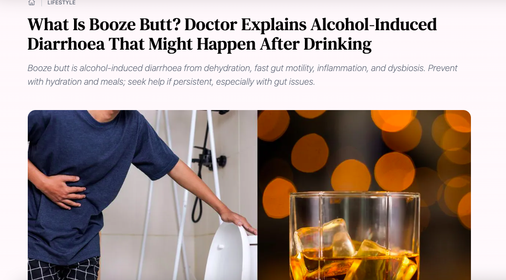 What Is Booze Butt? Doctor Explains Alcohol-Induced Diarrhoea That Might Happen After Drinking