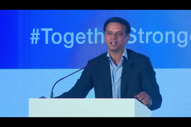 Our brand ambassador Mr. Rahul Dravid addresses us on the importance of teamwork