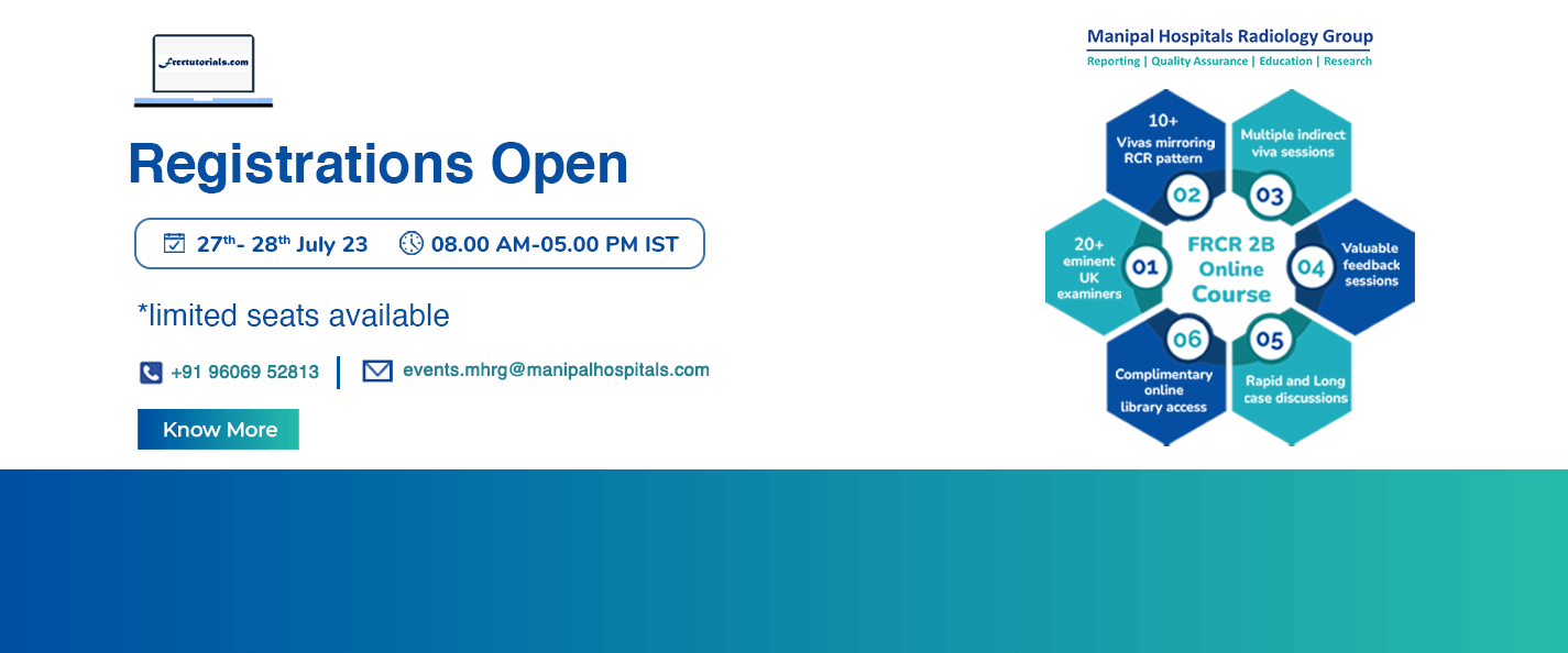 FRCR 2B Online course in Manipal Hospitals in Bangalore