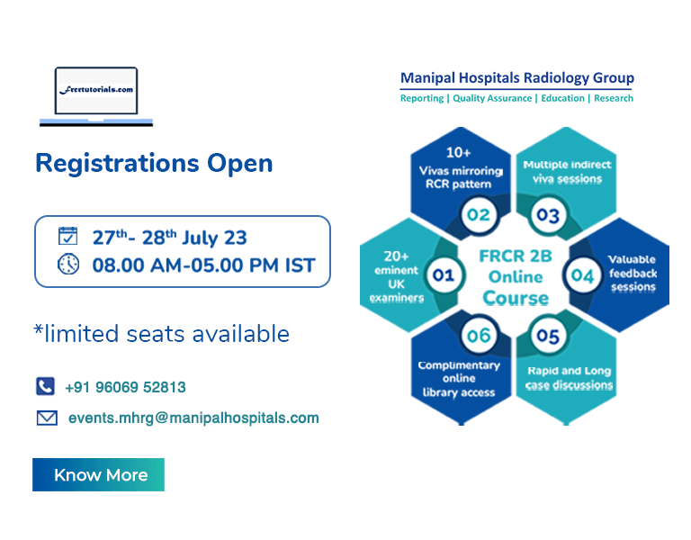 FRCR 2B Online course in Manipal Hospitals in Bangalore