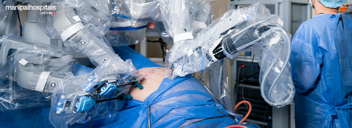 Robot-assisted hysterectomy procedure