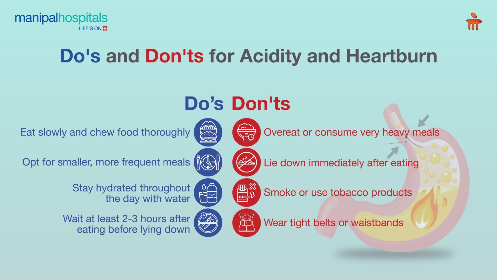 Acidity and heartburn causes symptoms and relief tips