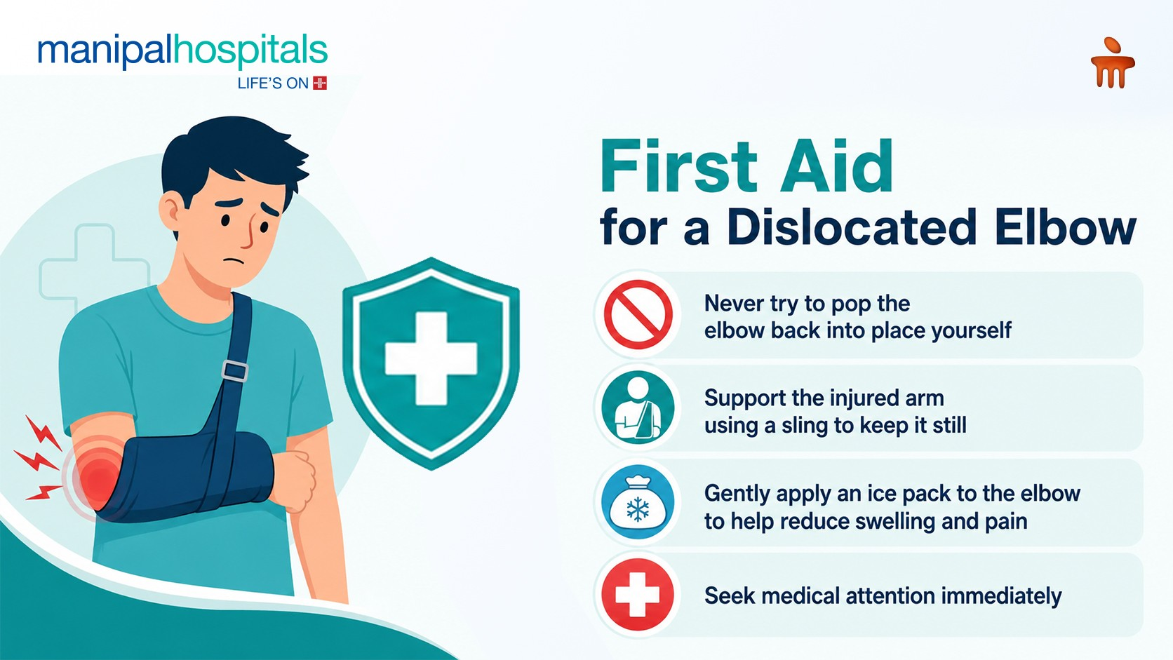 Person with elbow injury treatment